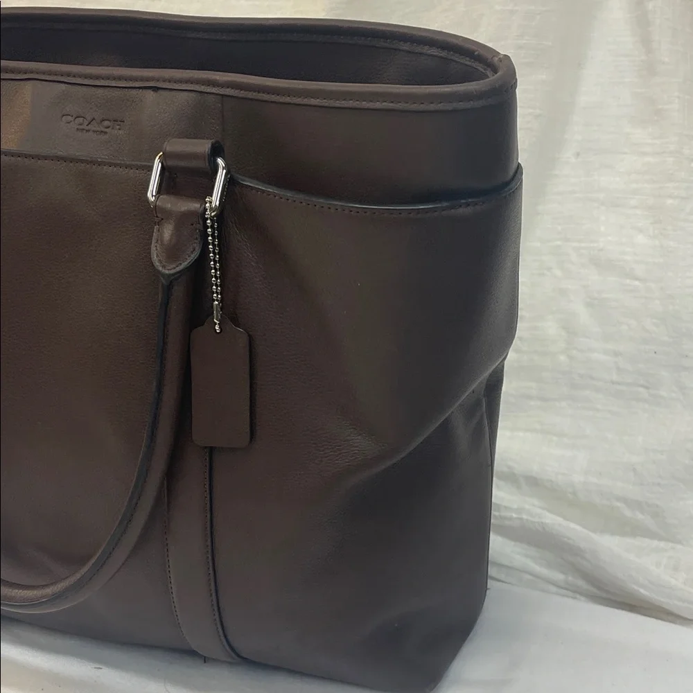 Coach Brown Leather Shoulder Tote Bag
